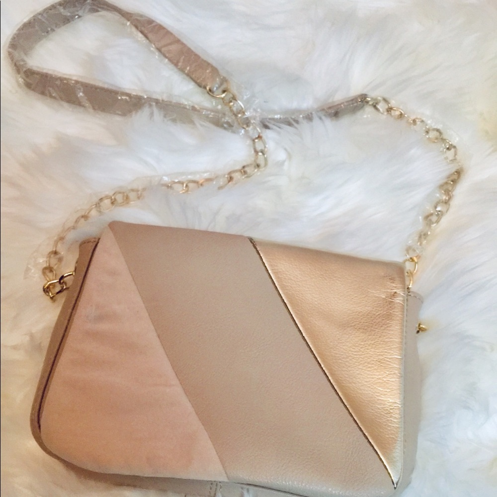 IMOSHION Vegan Purse w/ Gold Chain Shoulder Strap